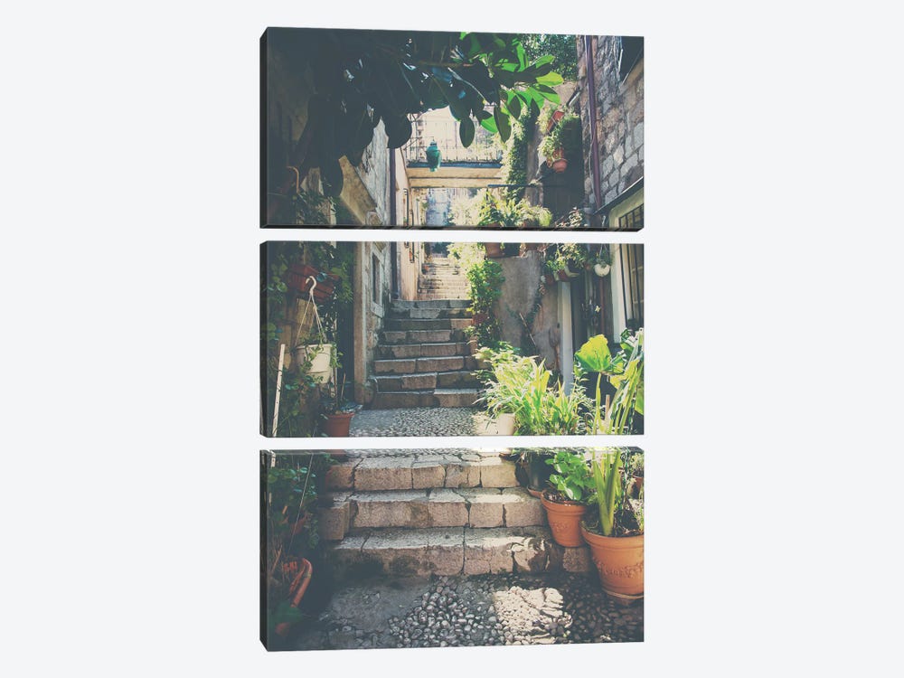 The Prettiest Of Stairs by Laura Evans 3-piece Canvas Print