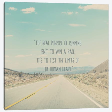 The Real Purpose Of Running Canvas Print #LEV185} by Laura Evans Canvas Print