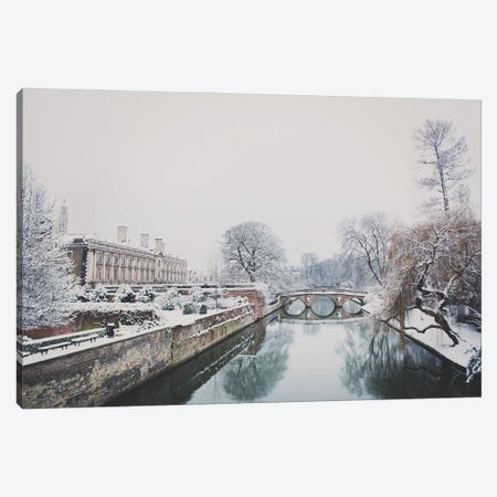 A Snowy Day In Cambridge Canvas Print #LEV187} by Laura Evans Canvas Art Print