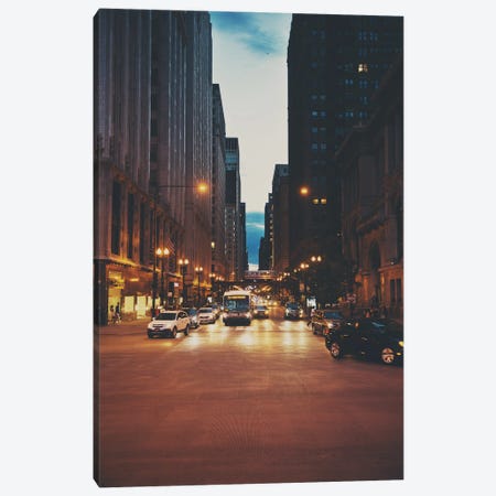 The Streets Of Chicago Canvas Print #LEV191} by Laura Evans Art Print