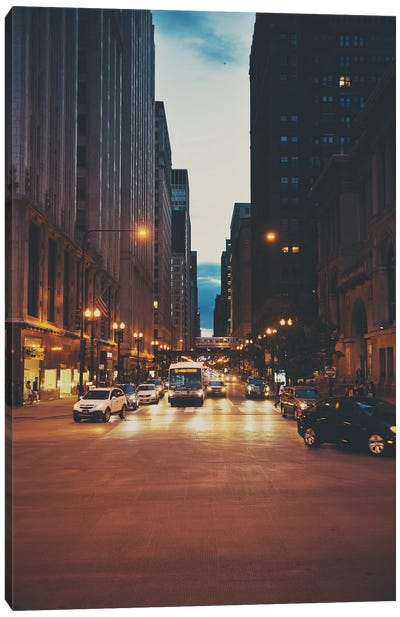 The Streets Of Chicago Canvas Art Print - Laura Evans