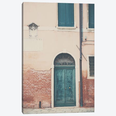 A Green Door In Venice Canvas Print #LEV202} by Laura Evans Canvas Art Print