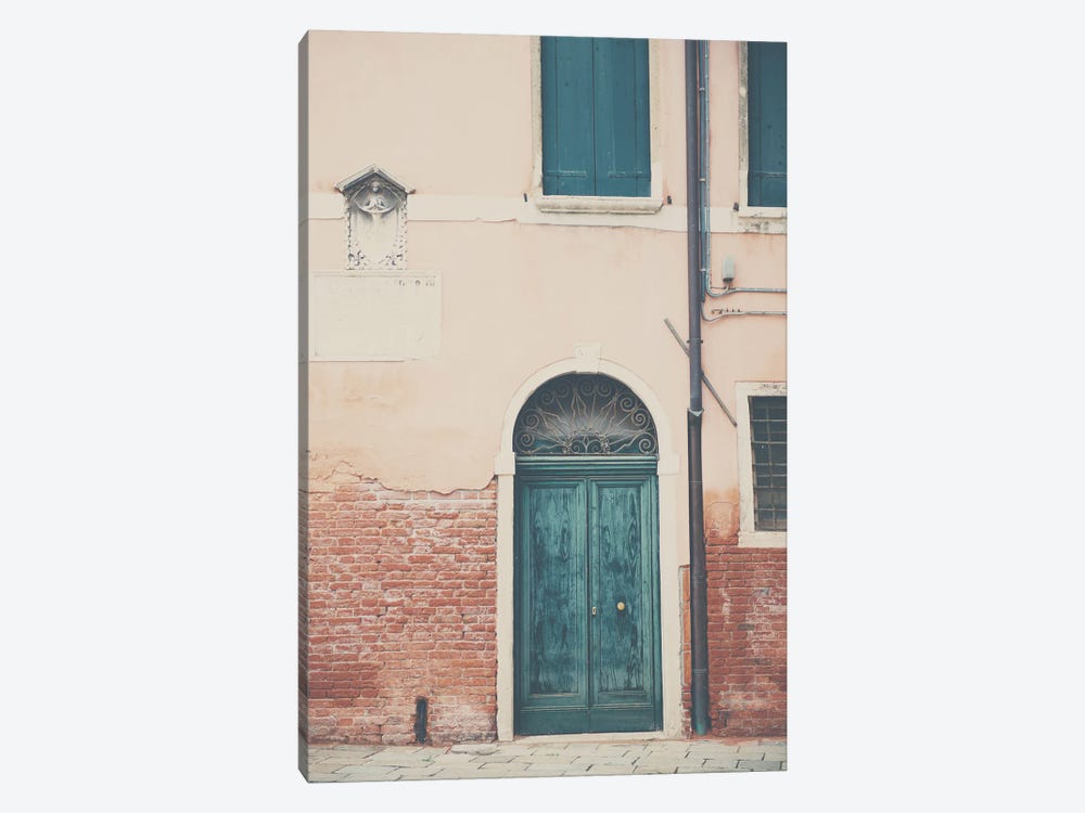 A Green Door In Venice by Laura Evans 1-piece Canvas Art Print