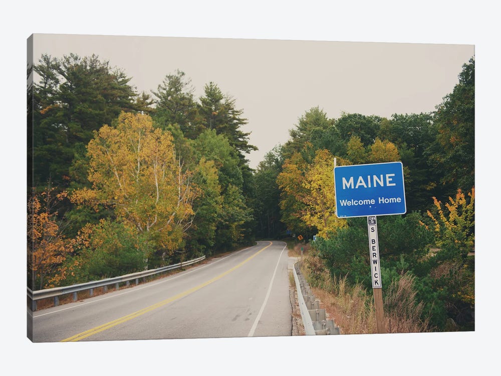Welcome To Maine by Laura Evans 1-piece Canvas Art
