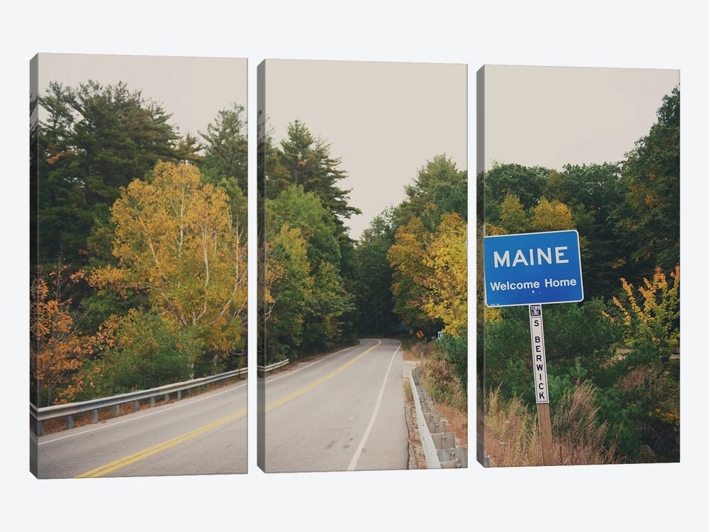Welcome To Maine by Laura Evans 3-piece Canvas Artwork