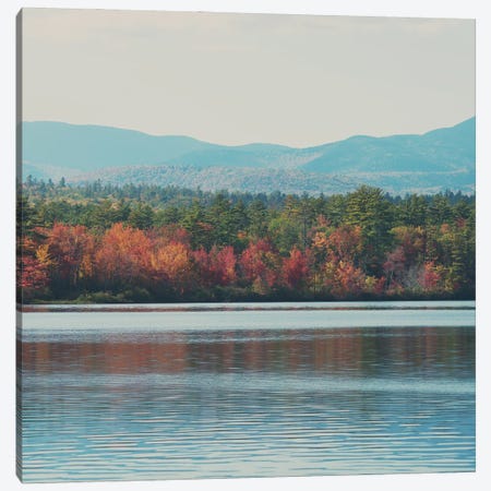 Autumn Leaf Reflections In Lake Chocorua Canvas Print #LEV38} by Laura Evans Canvas Art Print