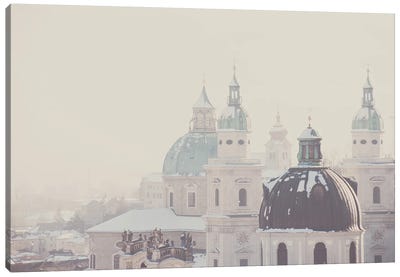 Beneath The Snow Covered Domes Canvas Art Print - Laura Evans