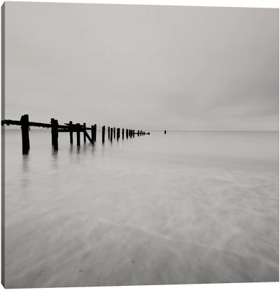 Black And White Ocean Untitled I Canvas Art Print - Laura Evans