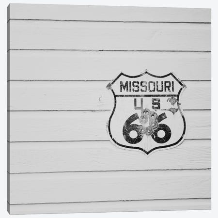 Black And White Route 66 Print Canvas Print #LEV47} by Laura Evans Art Print