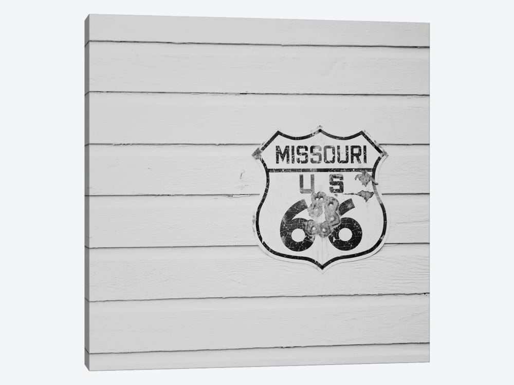 Black And White Route 66 Print by Laura Evans 1-piece Canvas Art