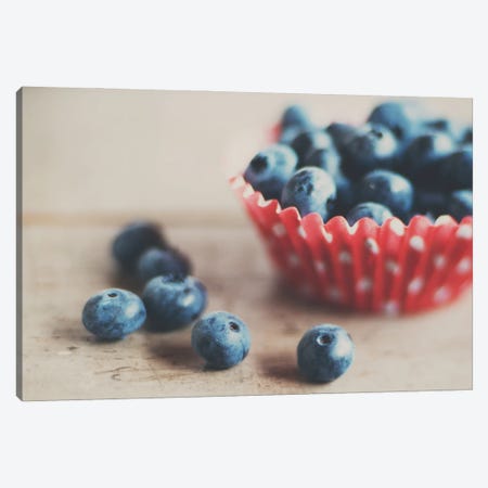 Blueberries Canvas Print #LEV50} by Laura Evans Art Print