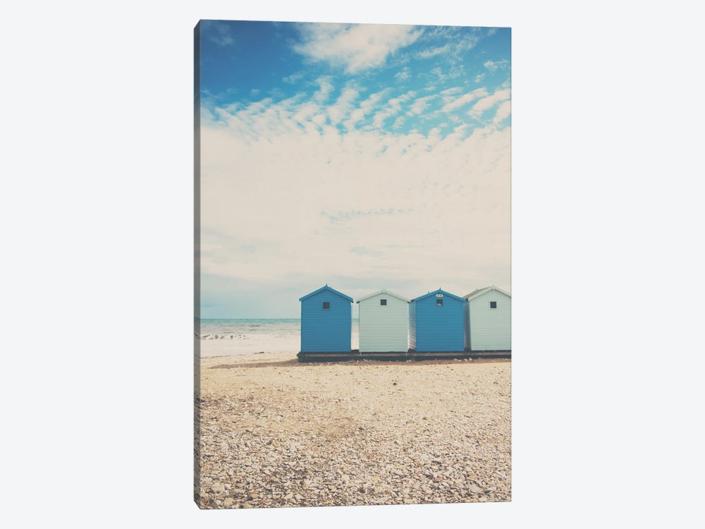Charmouth Beach Huts by Laura Evans 1-piece Art Print