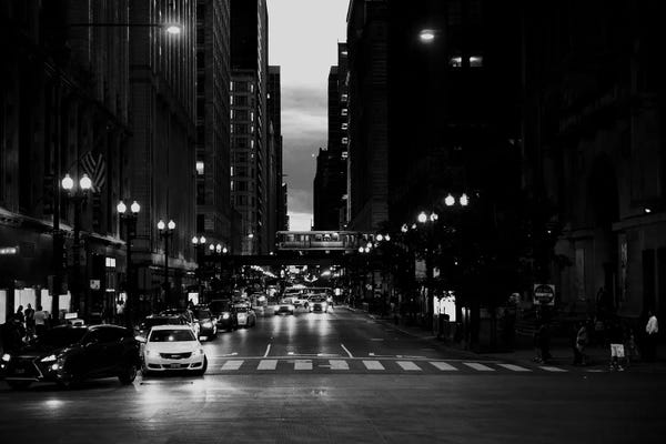 Canvas Print: Chicago Noir by Laura Evans