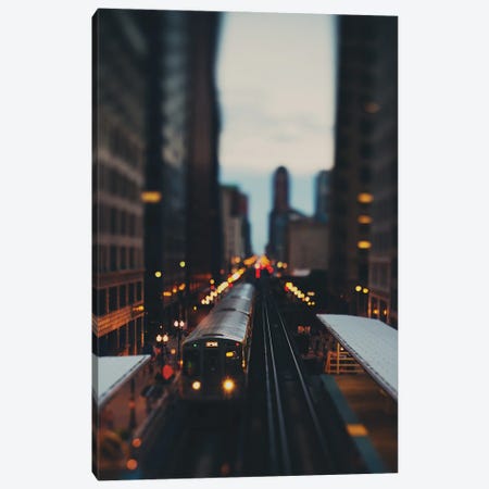 Chicago South Loop L Train Ii Canvas Print #LEV65} by Laura Evans Canvas Print