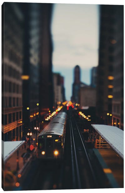 Chicago South Loop L Train Ii Canvas Art Print - Travel Art
