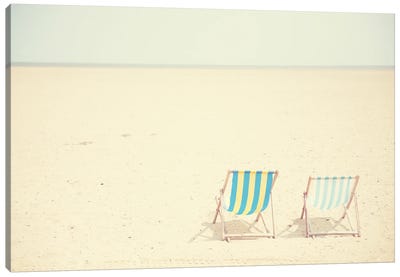 Deck Chair Canvas Art Print - Vintage Styled Photography