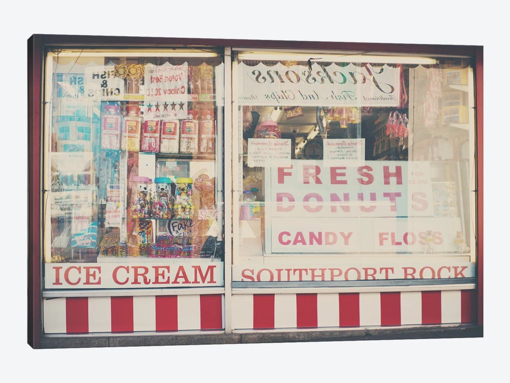 Ice Cream, Fresh Donuts And Southport Rock by Laura Evans 1-piece Canvas Print