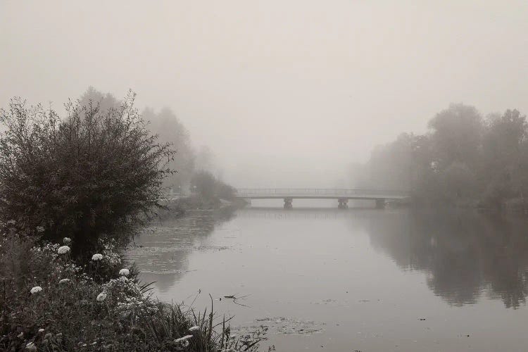 River Amper In Fog