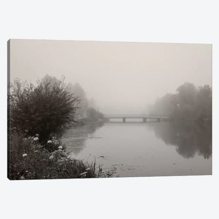 River Amper In Fog Canvas Print #LEW102} by Lena Weisbek Canvas Art Print