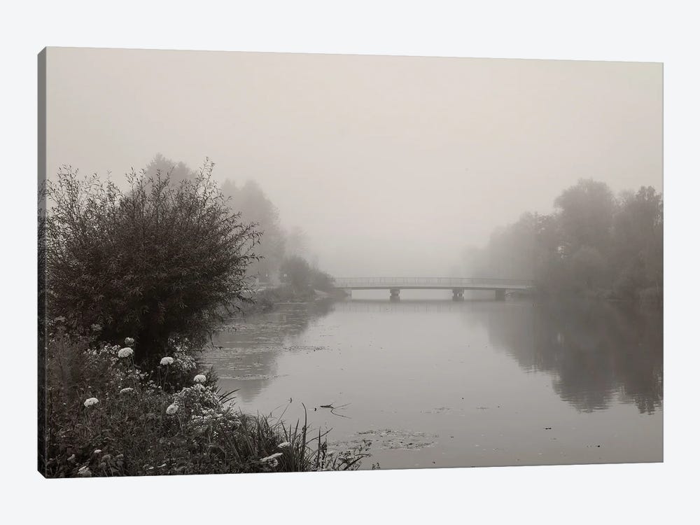 River Amper In Fog by Lena Weisbek 1-piece Canvas Art Print