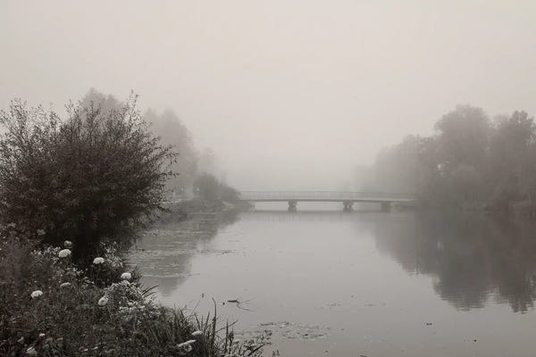 Lena Weisbek: River Amper In Fog by Lena Weisbek