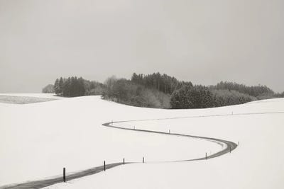 Curvy Road Ride by Lena Weisbek framed canvas print