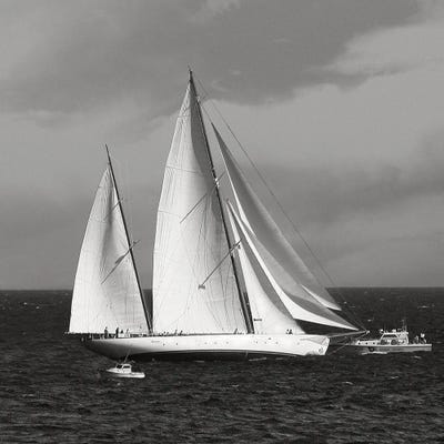 Sailboat II by Lena Weisbek framed canvas print