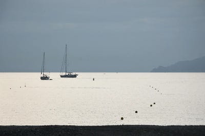 Ships At Sea by Lena Weisbek framed canvas print