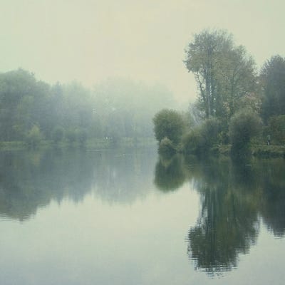 Ghostly River by Lena Weisbek framed canvas print
