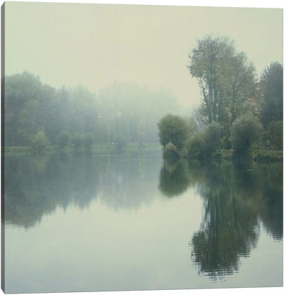 Ghostly River Canvas Art Print - Mist & Fog Art