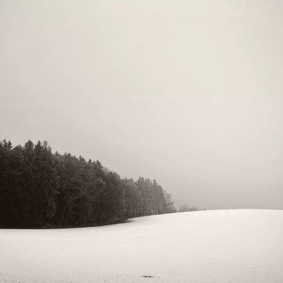 Snowy Hillscape by Lena Weisbek framed canvas print