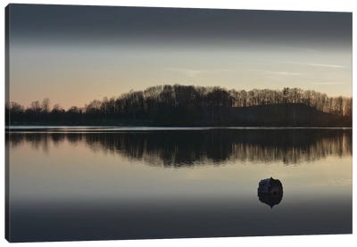 Silence At The Lake I Canvas Art Print - Lena Weisbek