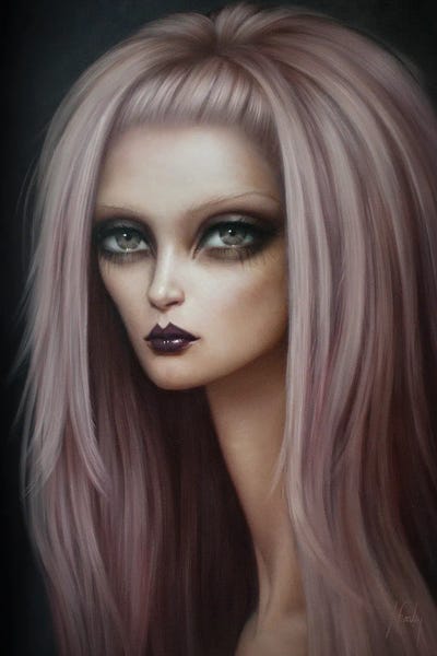 Lowbrow Femme Fatales: La Femme Aux Cheveux Lavande by Lori Earley