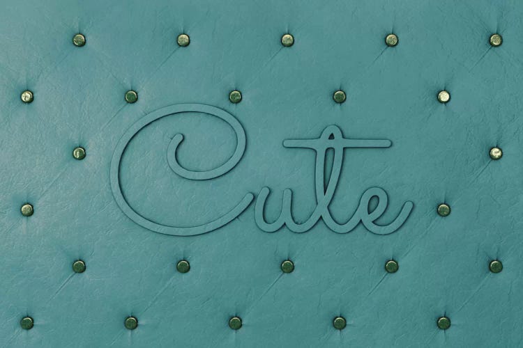 Cute Teal by 5by5collective wall art