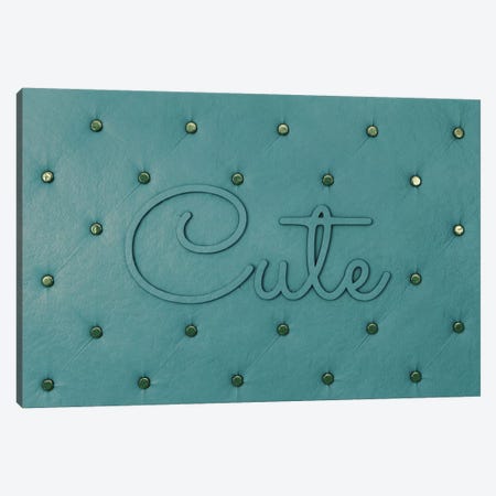 Cute Teal Canvas Print #LFA5} by 5by5collective Canvas Print