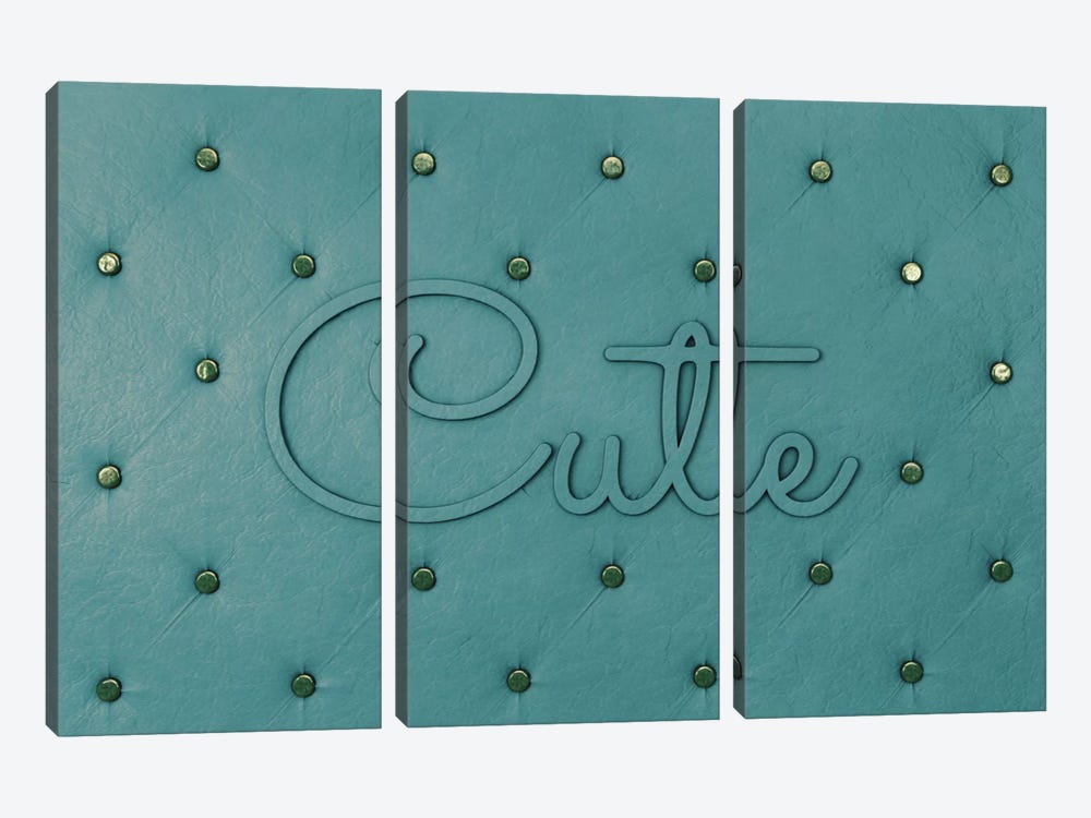 Cute Teal by 5by5collective 3-piece Canvas Art