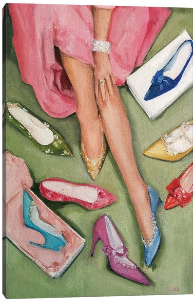 Candy's Coloured Shoes Canvas Art Print - Legs