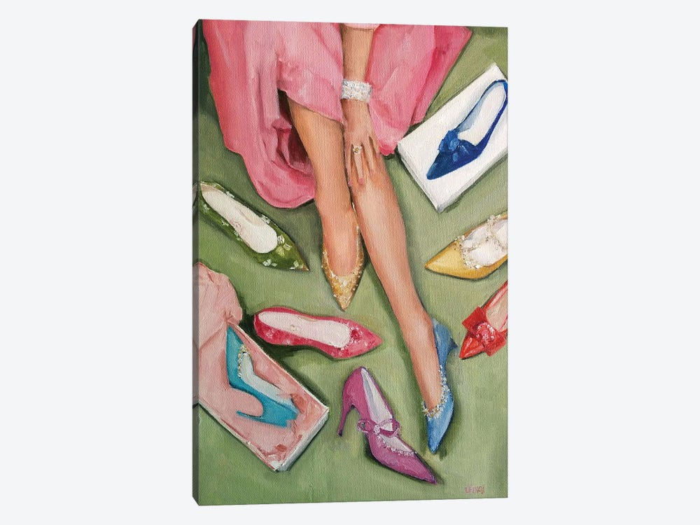 Candy's Coloured Shoes by Lisa Finch 1-piece Canvas Art