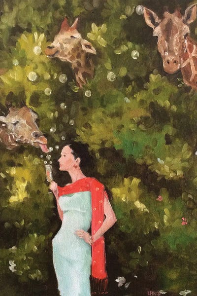 Giraffes: Champagne In The Afternoon by Lisa Finch