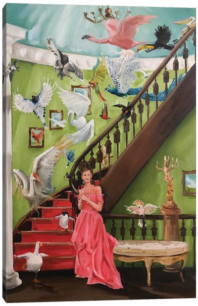 The Great Flight Canvas Art Print - Stairs & Staircases