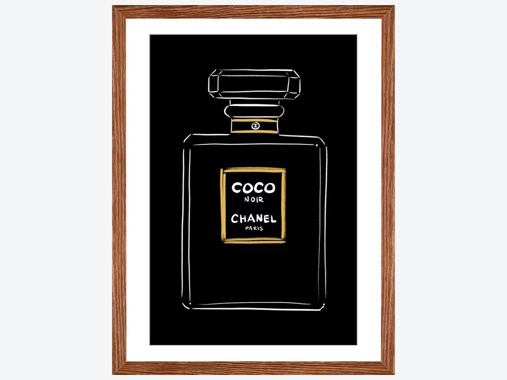 Chanel Coco Noir Canvas Print by La femme Jojo