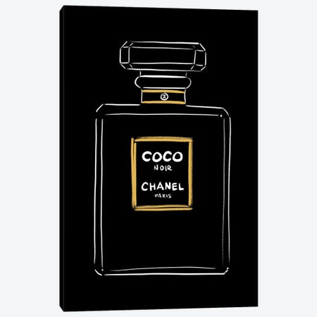 Chanel Coco Noir Canvas Print #LFJ115} by La femme Jojo Canvas Art Print