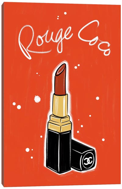 Chanel Rouge Coco Lipstick Canvas Art Print - La femme Jojo