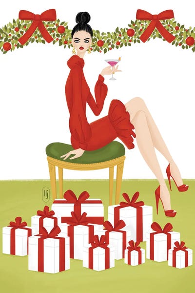 Christmas Presents by La femme Jojo framed wall art