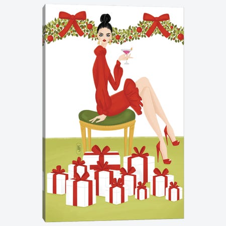 Christmas Presents Canvas Print #LFJ154} by La femme Jojo Canvas Art Print