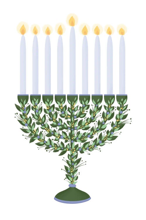 Hanukkah Floral Menorah