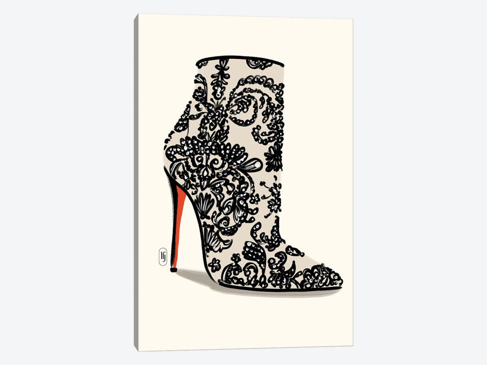 Louboutin Lace Boot by La femme Jojo 1-piece Art Print