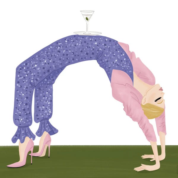 Yoga: Cocktail Hour by La femme Jojo