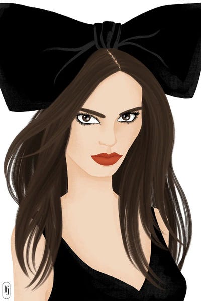 Big Black Bow by La femme Jojo framed wall art