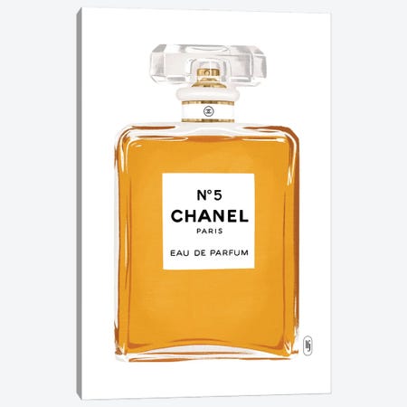 Chanel No V Perfume Canvas Print #LFJ238} by La femme Jojo Canvas Art Print